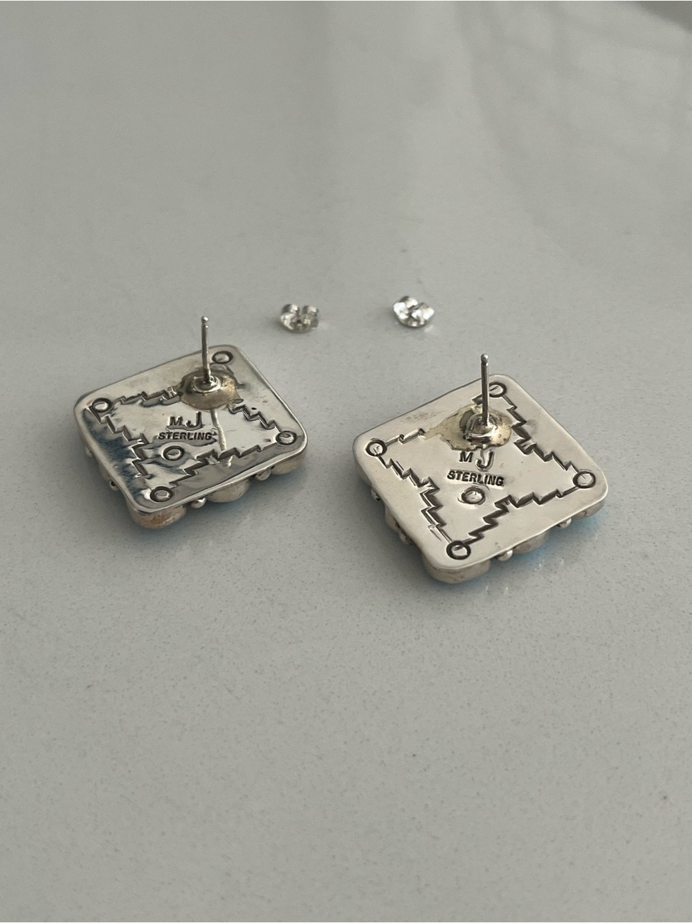 🦋On Reserve Do Not Purchase🦋Navajo Turquoise Cluster Earrings - Picture 7 of 8